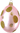 "Eggs"klusiv: Glas-Osterei mit Häschen (rosa)