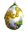 "Eggs"klusiv: opaque schillerndes SchleifenEi (gelb)