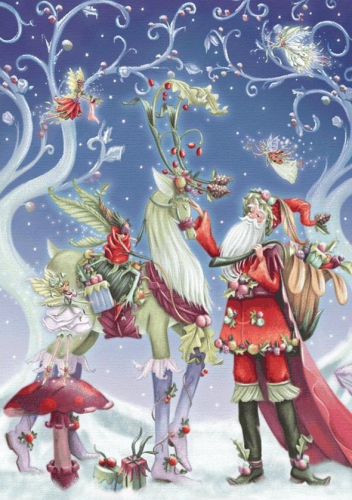 Klappkarte: Santa Claus in Fairyland