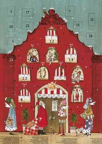 Klappkarte Adventskalender Weihnachtshaus